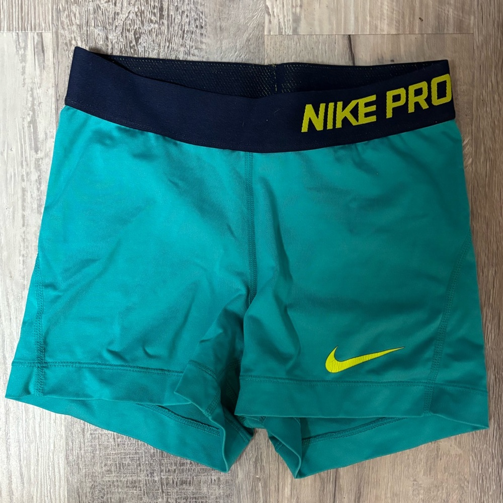 Nike Pro Aqua Blue Shorts